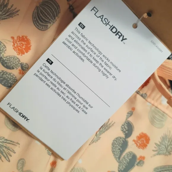 NEW The North Face Women's Class V Flash Dry Shorts Apricot Ice Cacti Print XL