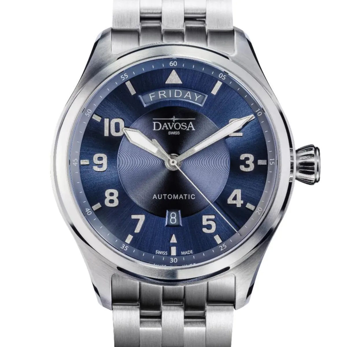 Newton Day-Date Automatic 44mm Black Pilot Watch 16158550