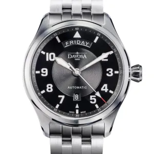 Newton Day-Date Automatic 44mm Black Pilot Watch 16158550
