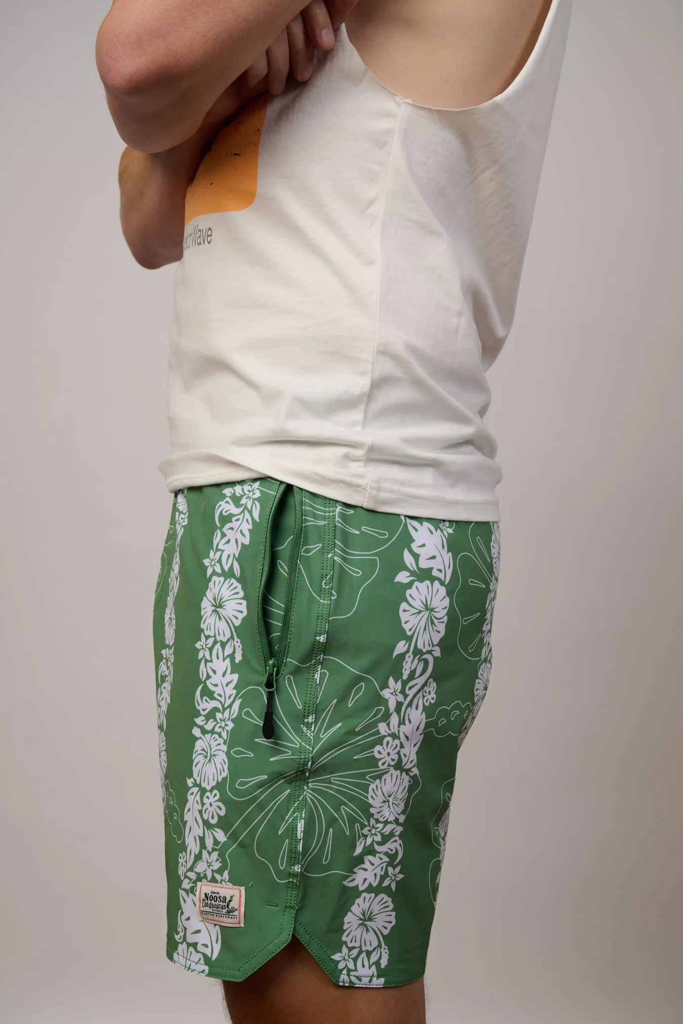 NL Hibiscus Panel Swim Shorts Green & Blue