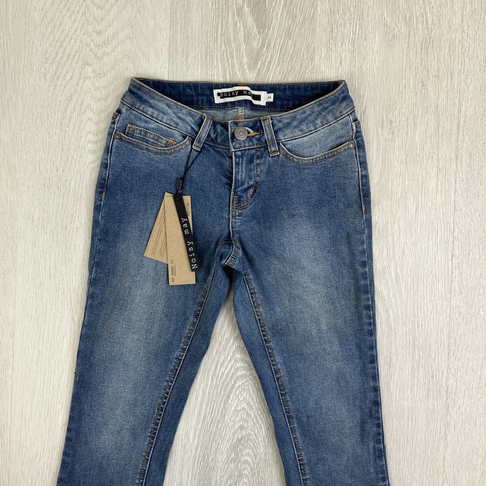 Noisy May Petite Womens Cropped Skinny Jeans Size 24 (new)