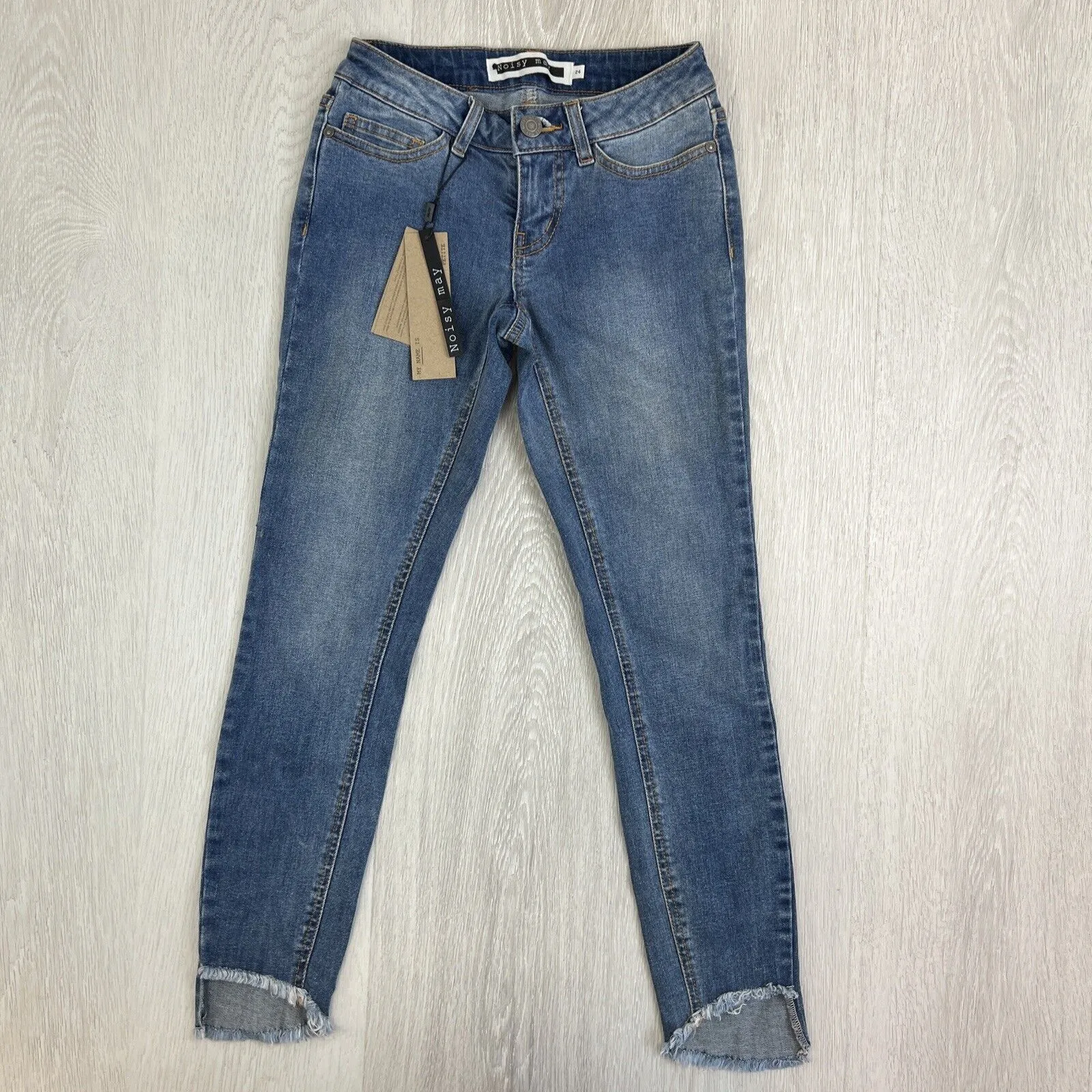 Noisy May Petite Womens Cropped Skinny Jeans Size 24 (new)
