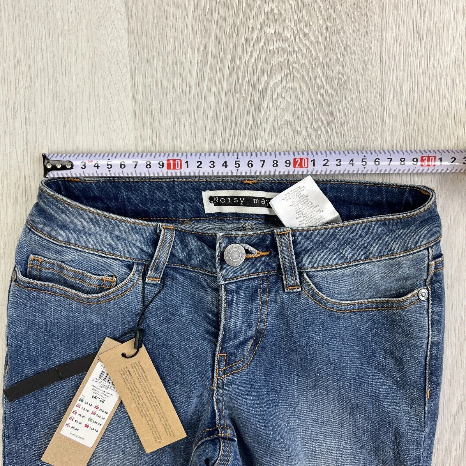 Noisy May Petite Womens Cropped Skinny Jeans Size 24 (new)
