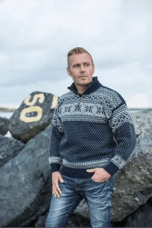 Norsk Mens Bergen Jumper - Marine or anthracite
