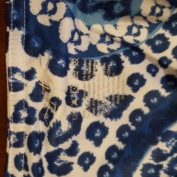 NWT Gottex Blue Paisley Athletic Golf &amp; Tennis Navy Drops Skort