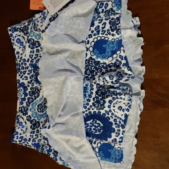 NWT Gottex Blue Paisley Athletic Golf &amp; Tennis Navy Drops Skort