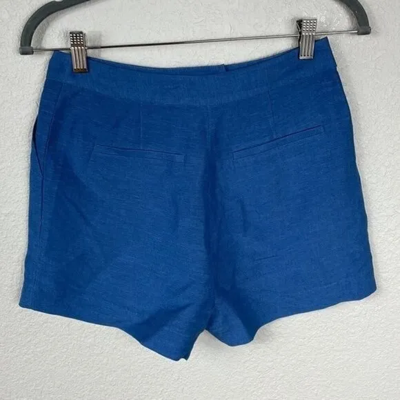 NWT L’Agence Pleat Front Chino Shorts Blue High Rise Daisy Dukes Sz 2