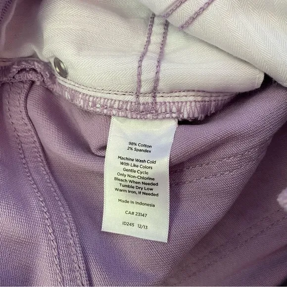 NWT Talbots Heritage Slim Crop lavender jeans
