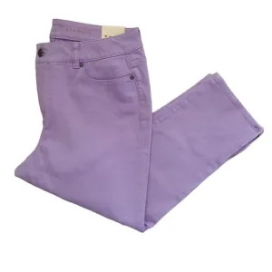 NWT Talbots Heritage Slim Crop lavender jeans