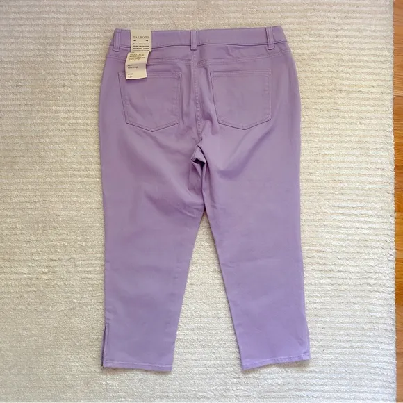 NWT Talbots Heritage Slim Crop lavender jeans