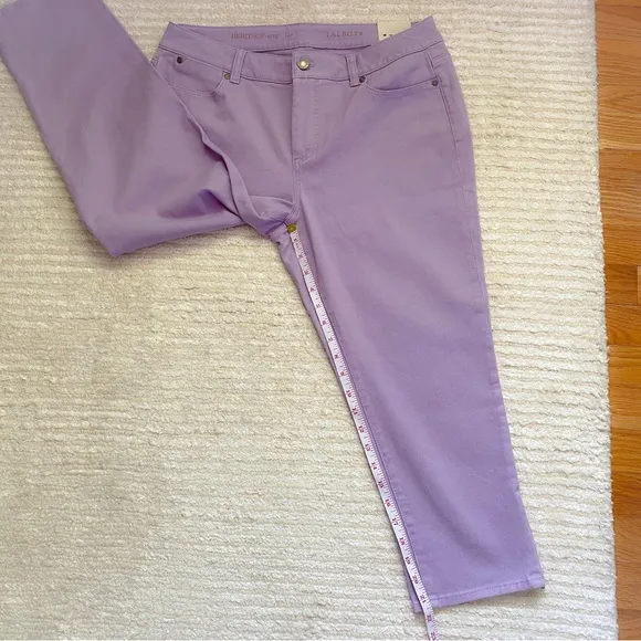 NWT Talbots Heritage Slim Crop lavender jeans