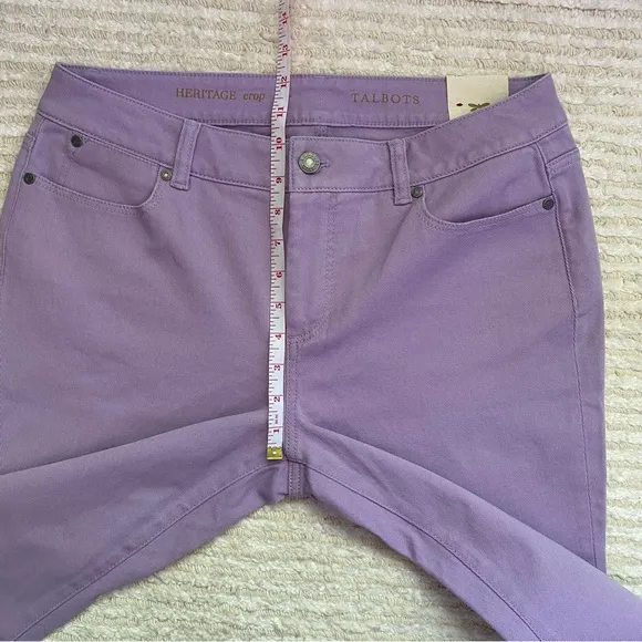 NWT Talbots Heritage Slim Crop lavender jeans