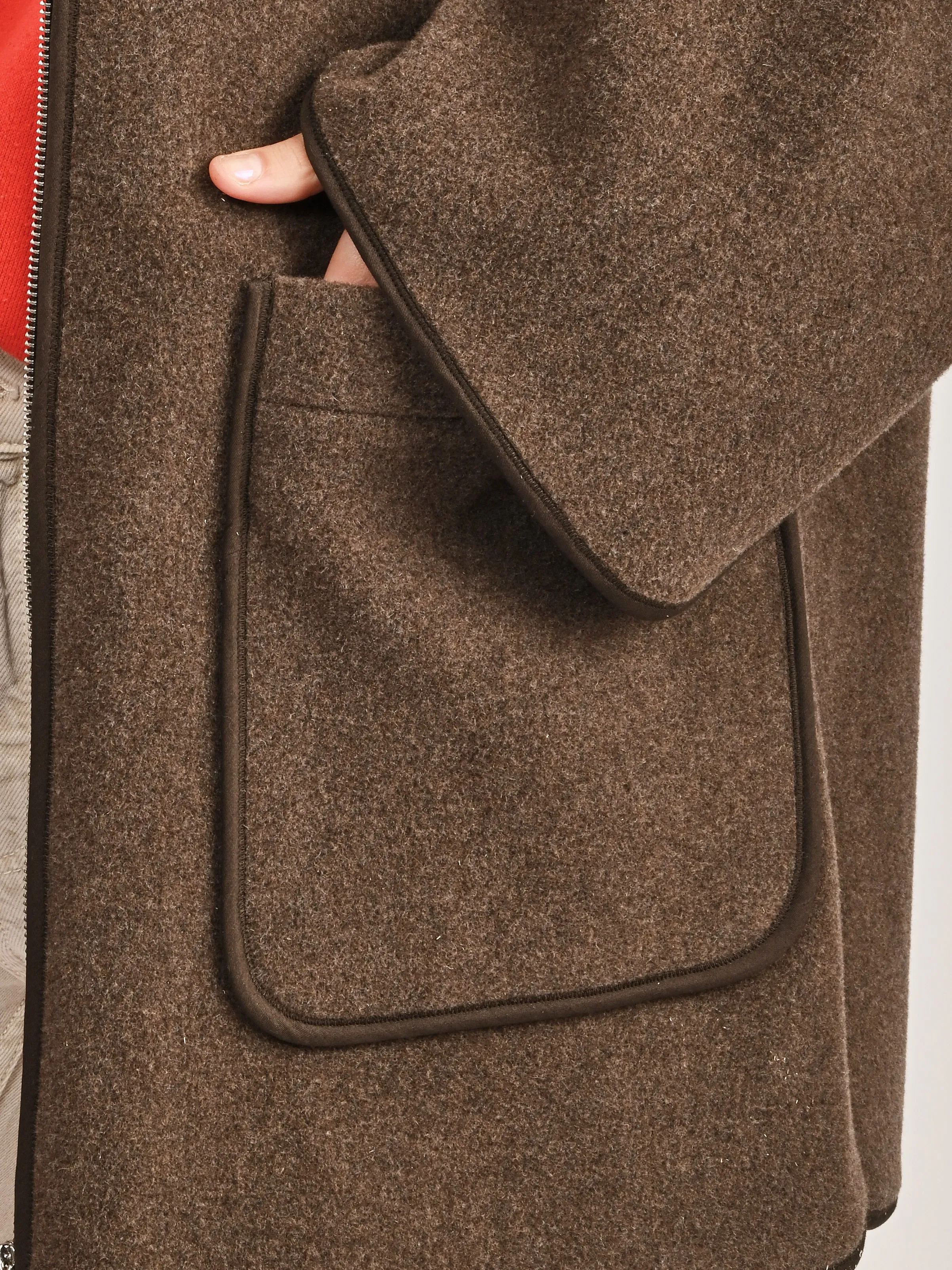 Oak Melange Felted Wool Jacket