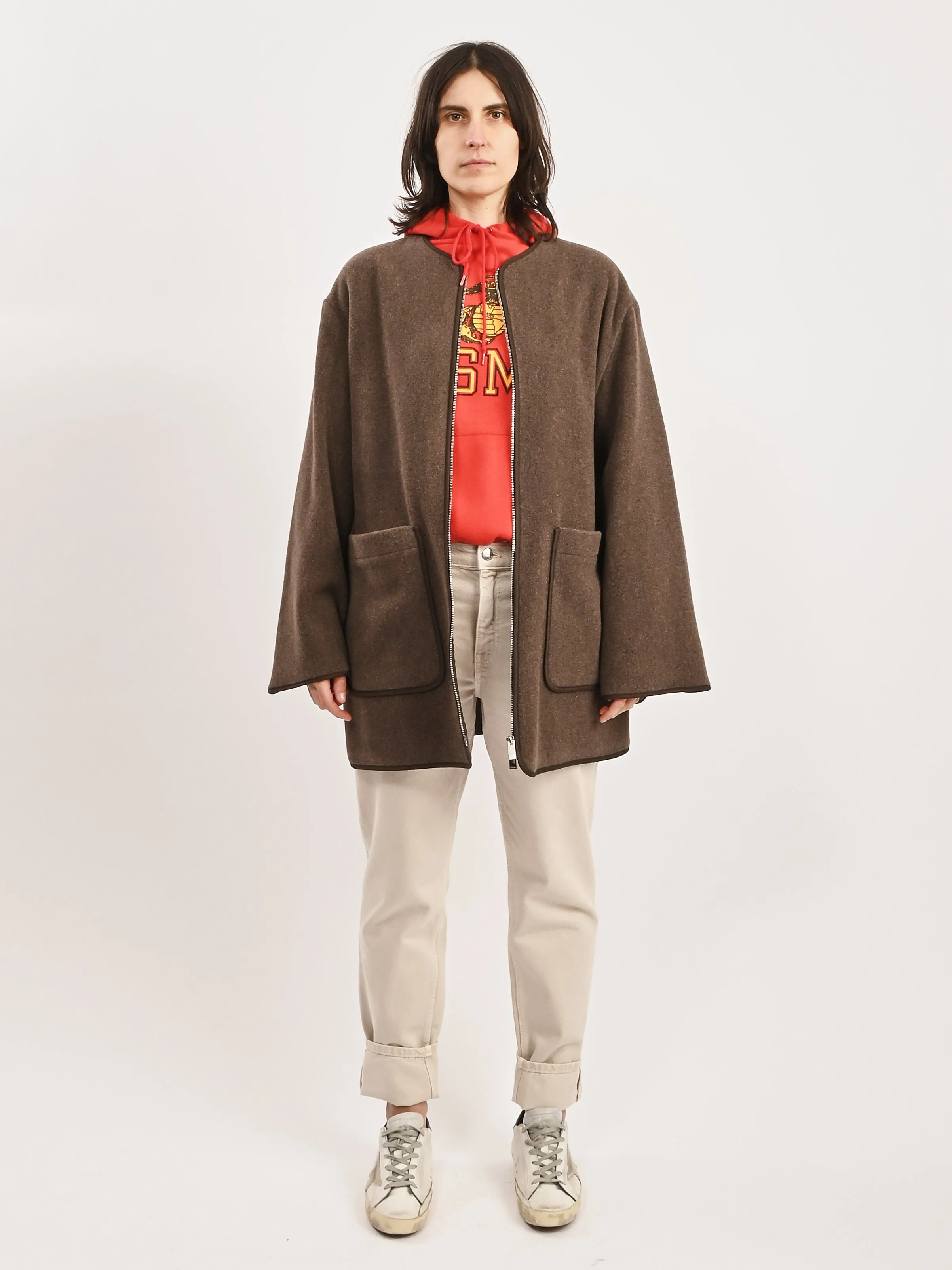 Oak Melange Felted Wool Jacket
