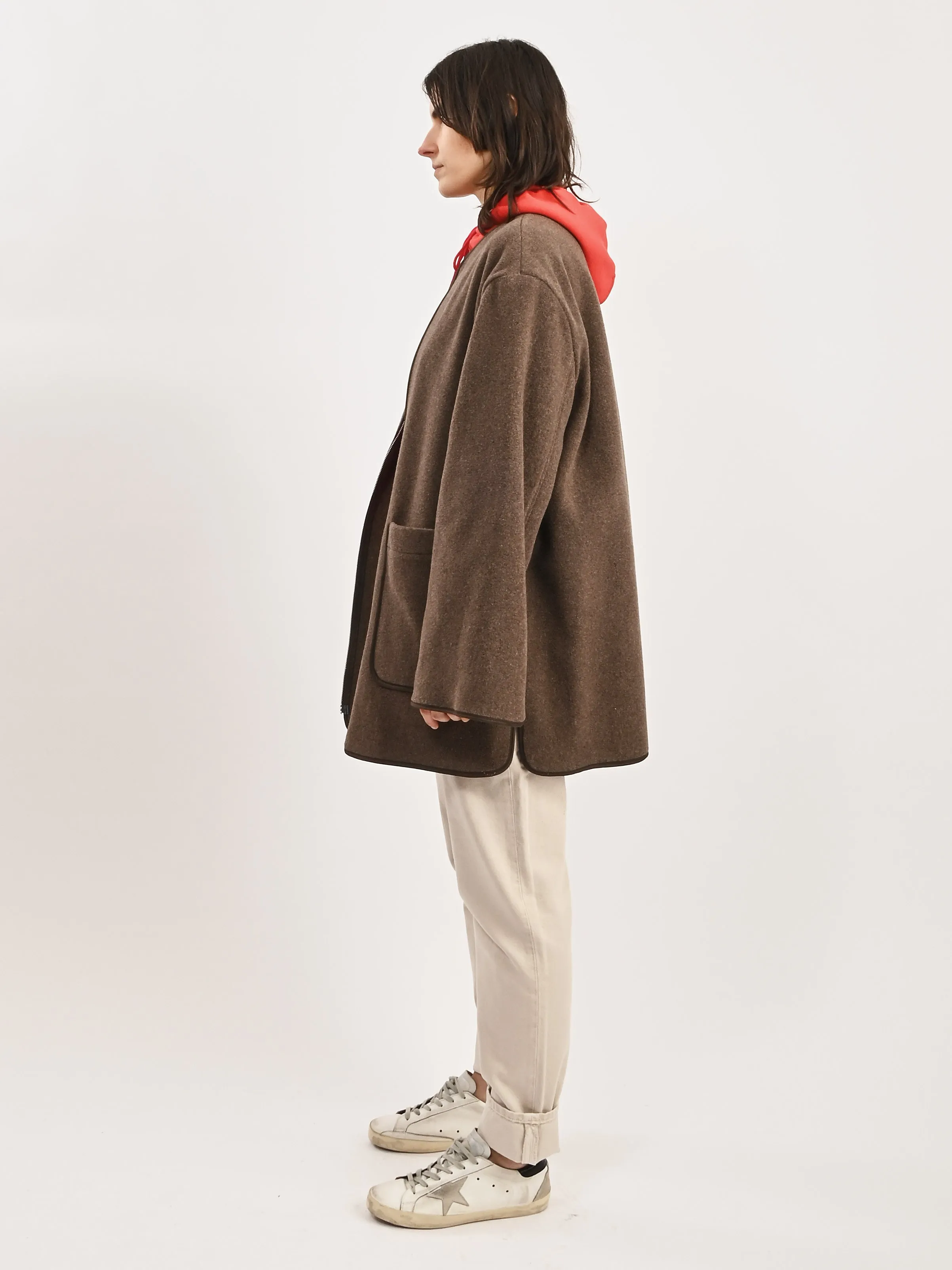 Oak Melange Felted Wool Jacket