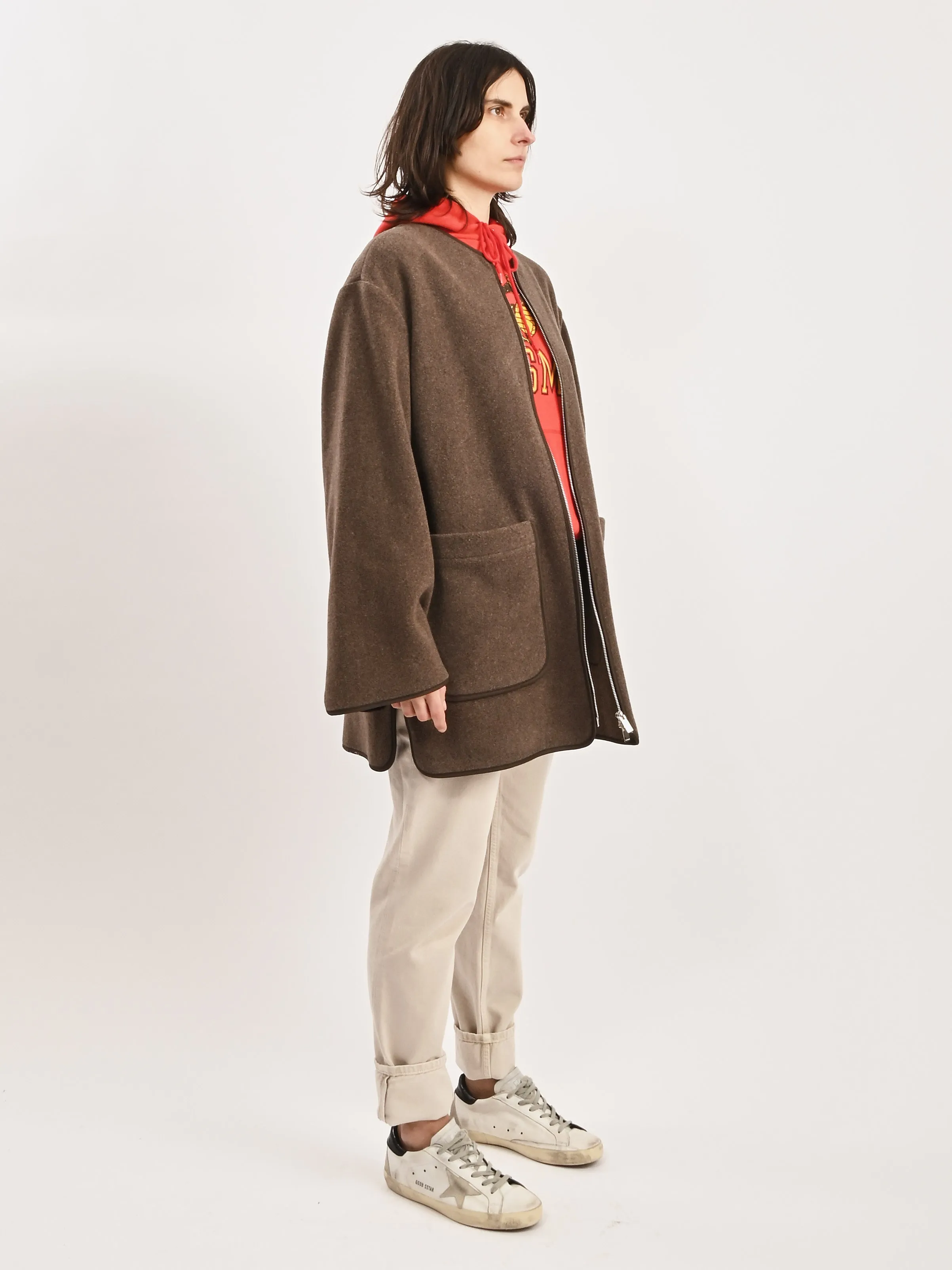 Oak Melange Felted Wool Jacket