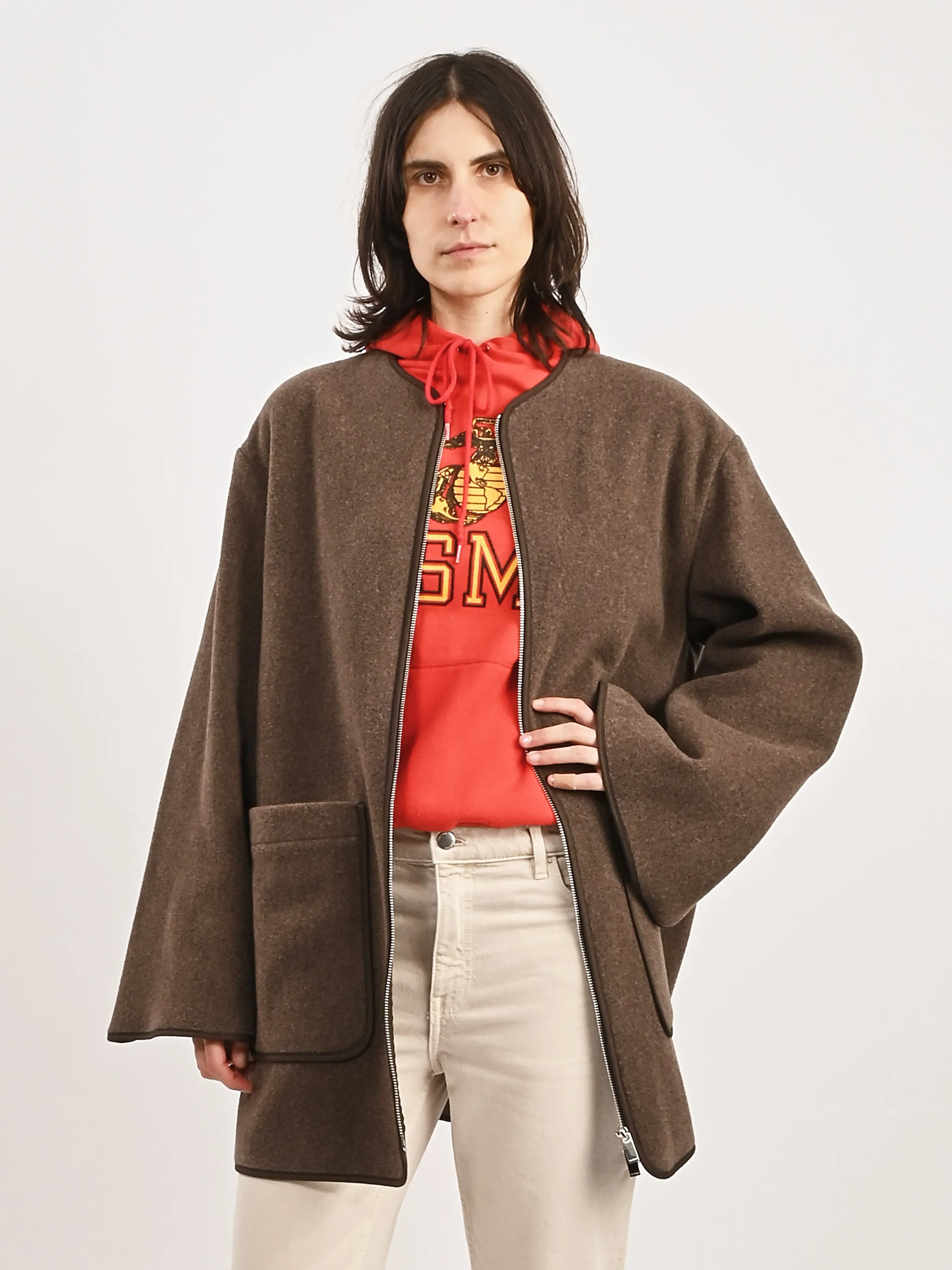 Oak Melange Felted Wool Jacket