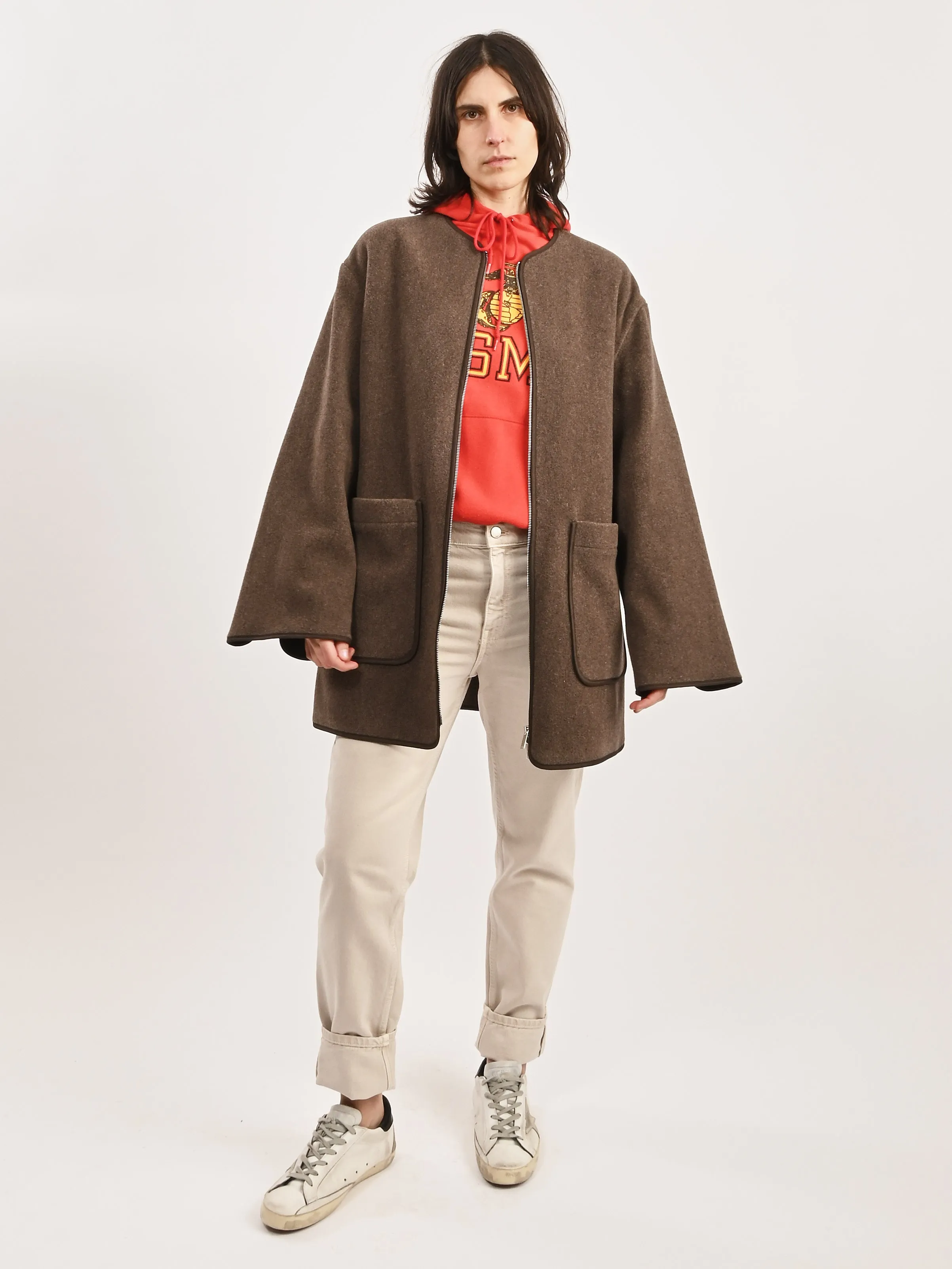 Oak Melange Felted Wool Jacket