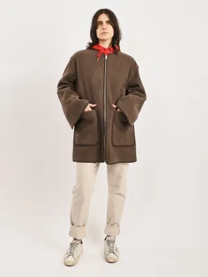 Oak Melange Felted Wool Jacket