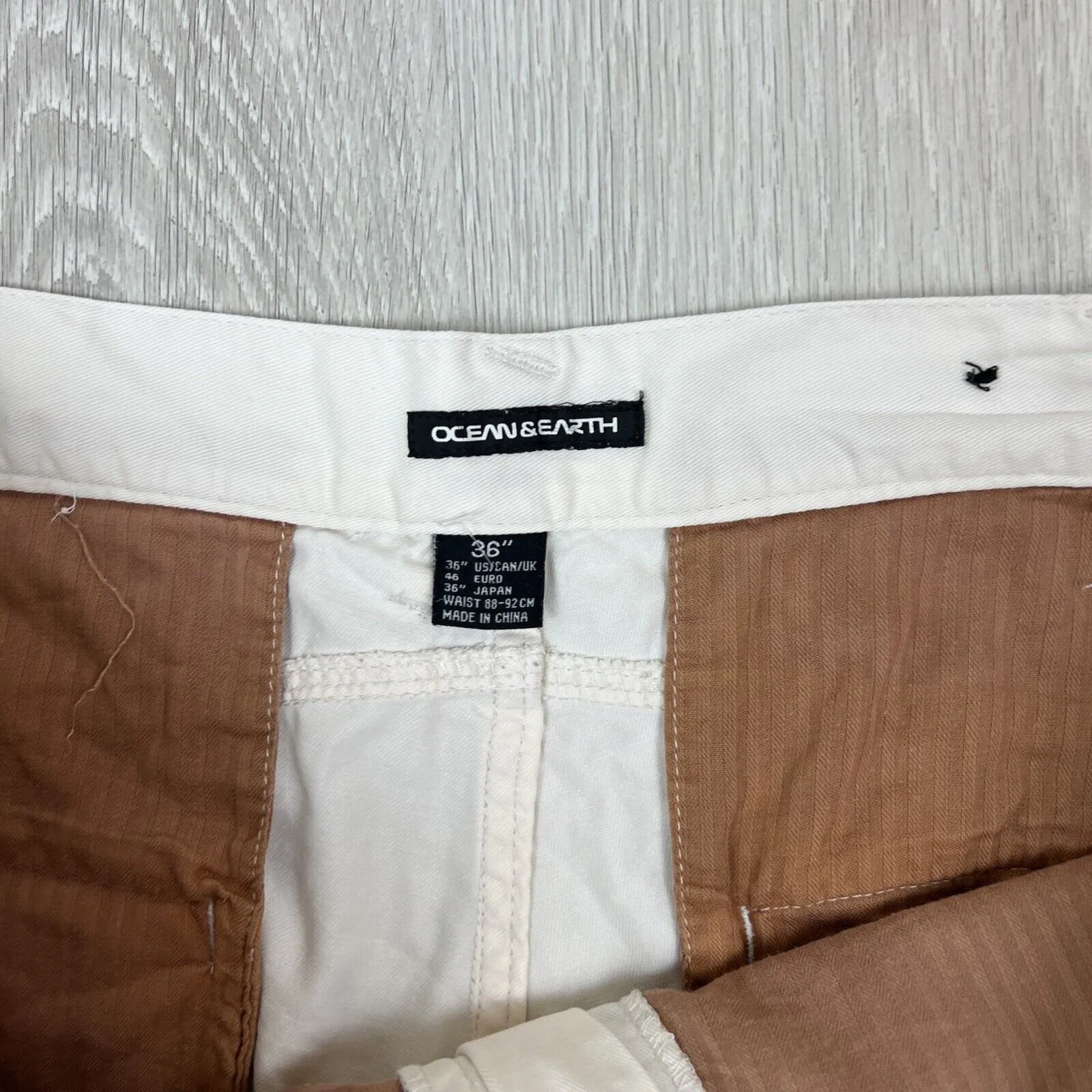 Ocean Earth Mens Chino Shorts Size 36