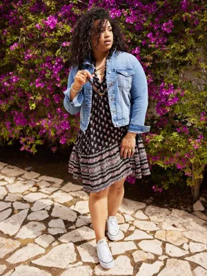 Only Carmakoma Carwespa Curvy Denim Jacket-DENIM BLUE