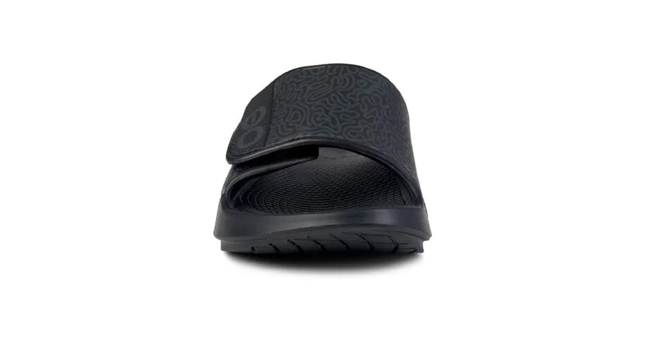 OOFOS Unisex OOahh Sport Flex Limited Slide Sandal - Black Labyrinth