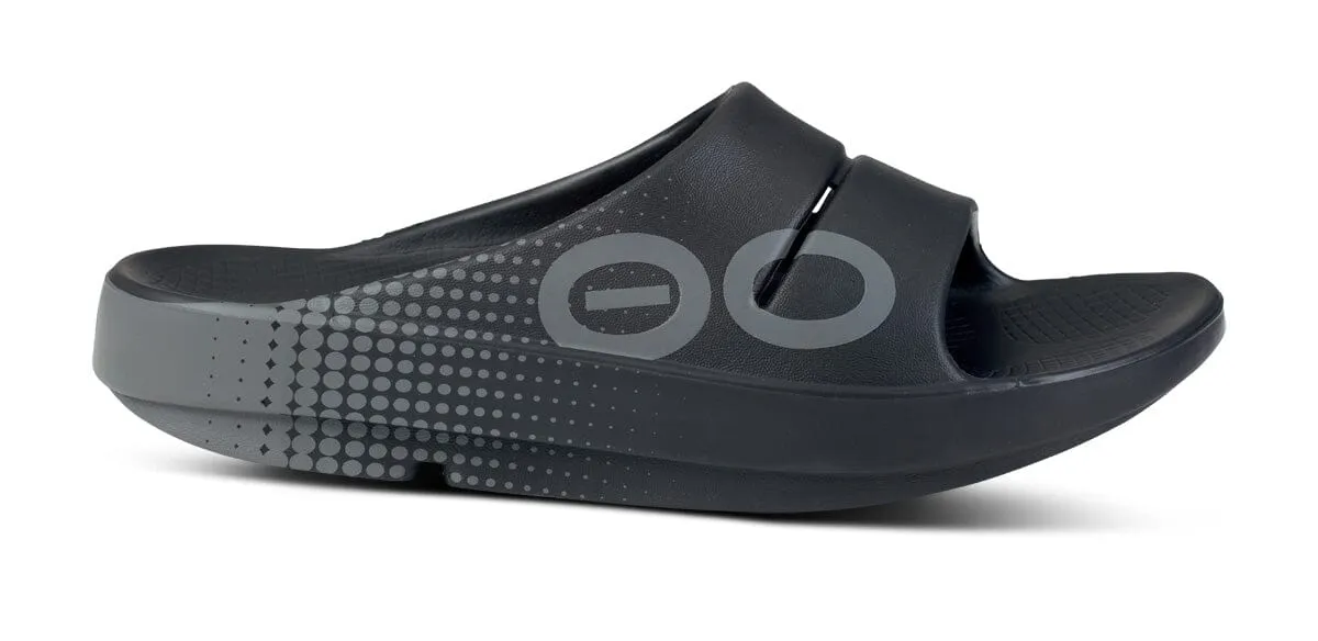OOFOS Unisex OOahh Sport Slide Sandal - Black Matrix