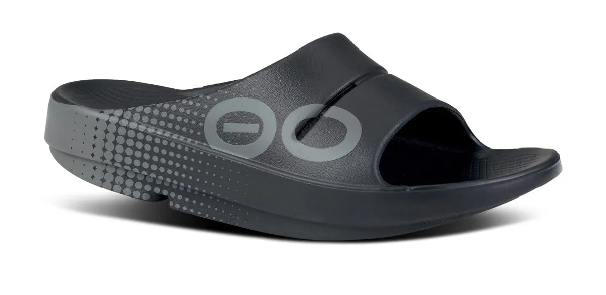 OOFOS Unisex OOahh Sport Slide Sandal - Black Matrix