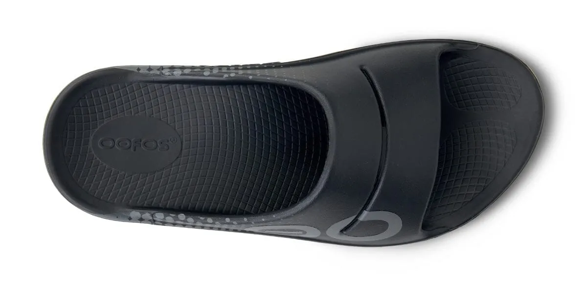 OOFOS Unisex OOahh Sport Slide Sandal - Black Matrix