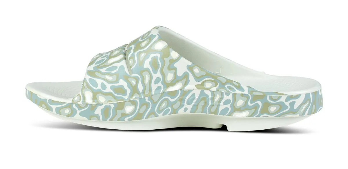 OOFOS Unisex OOahh Sport Slide Sandal - Cosmic Gray Water Camo