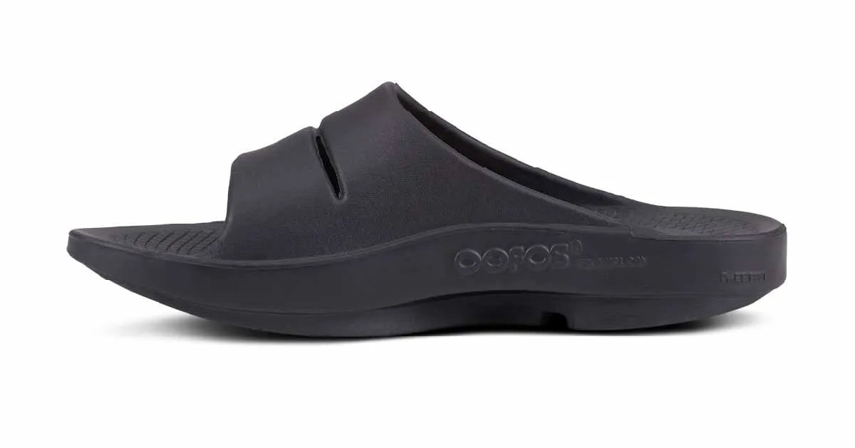 OOFOS Unisex OOahh Sport Slide Sandal - Matte Black