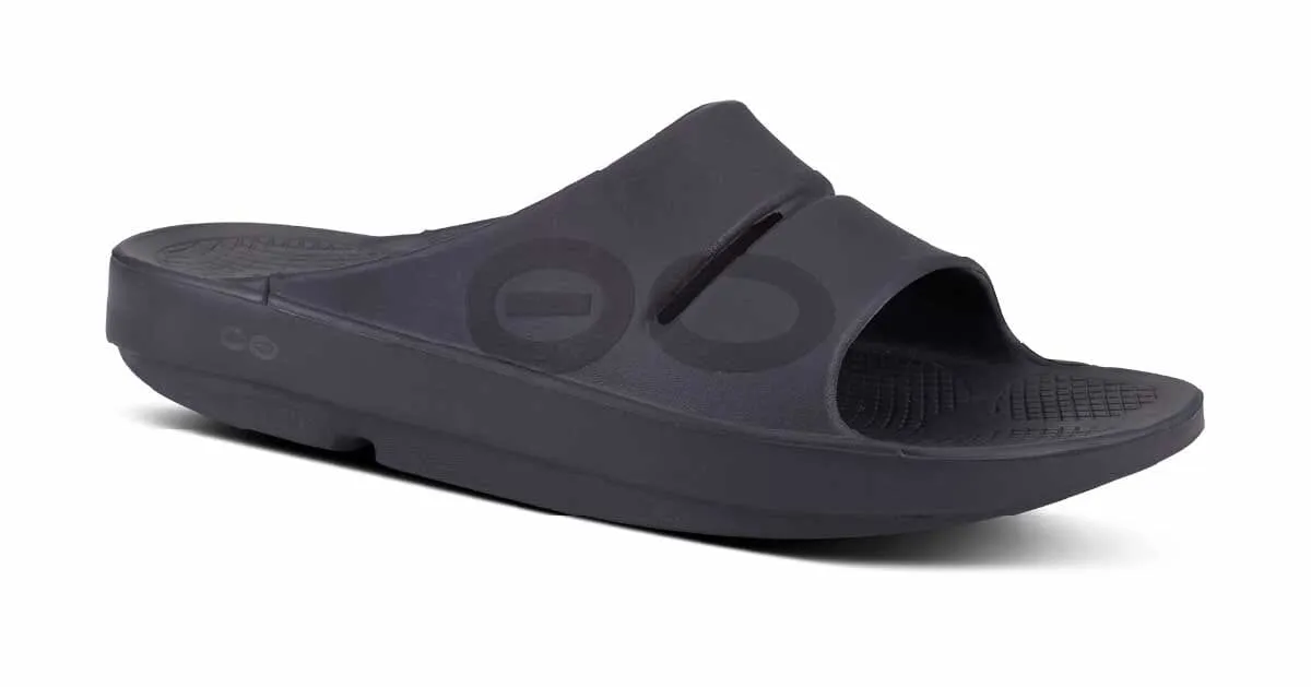 OOFOS Unisex OOahh Sport Slide Sandal - Matte Black
