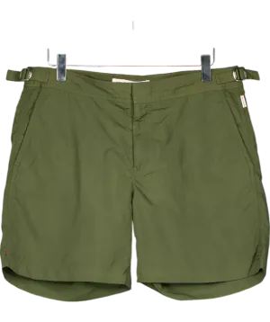 Orlebar Brown Green Smoked Tea Mid-length Swim Shorts In Smoked Tea W31