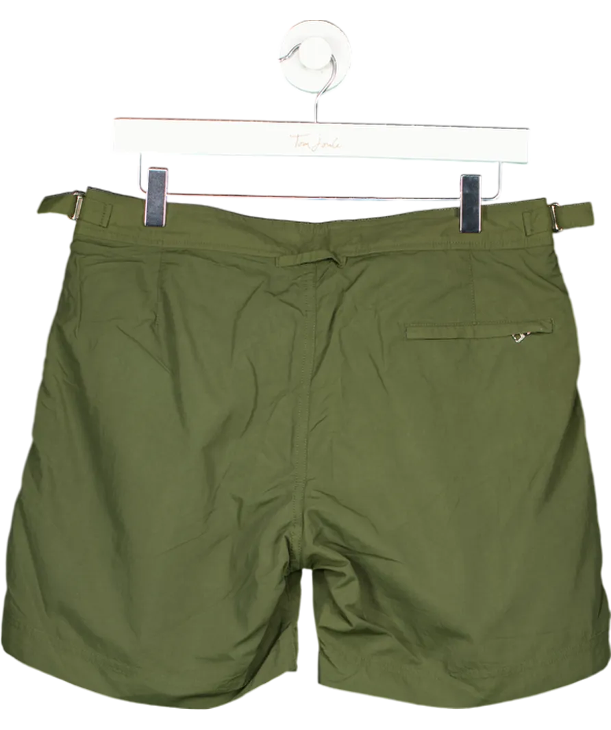 Orlebar Brown Green Smoked Tea Mid-length Swim Shorts In Smoked Tea W31