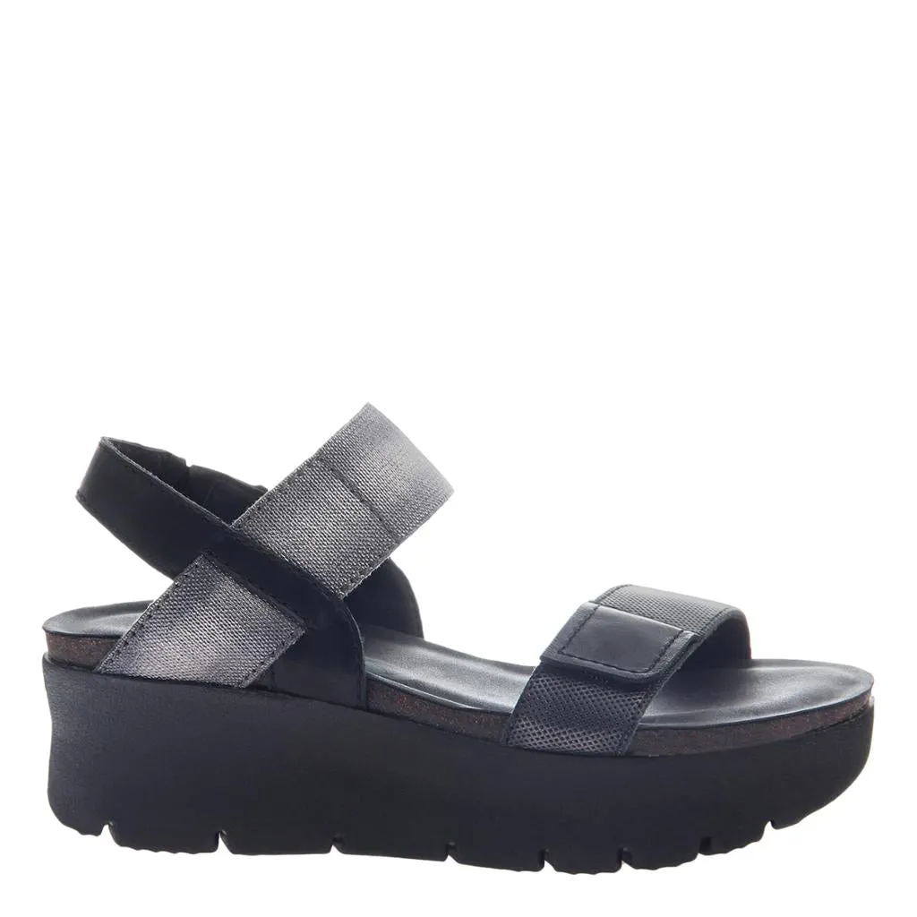 OTBT: NOVA in Black Wedge Sandals