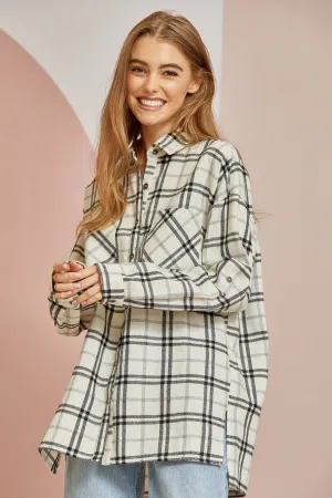 OVERSIZED PLAID JACKET