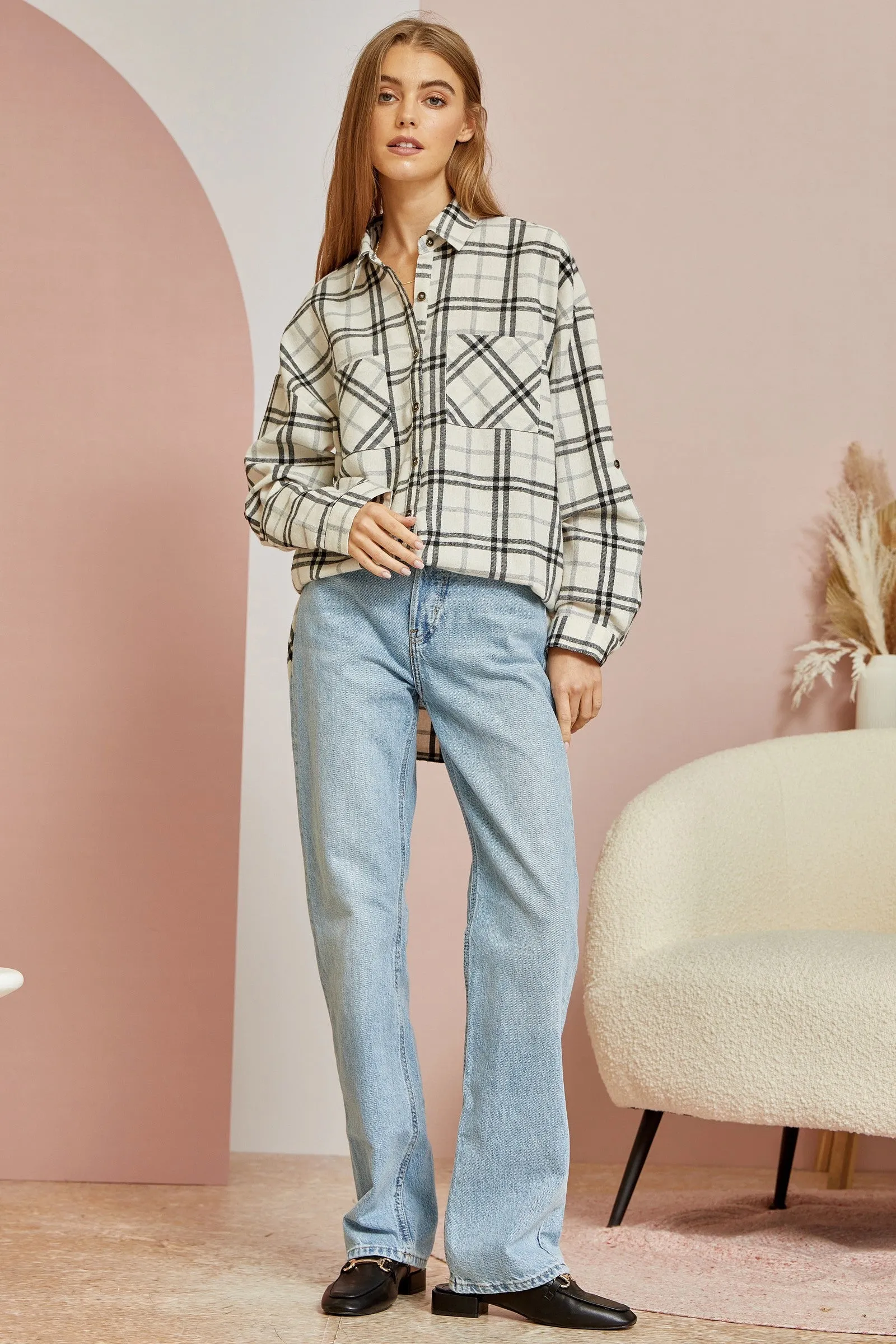 OVERSIZED PLAID JACKET