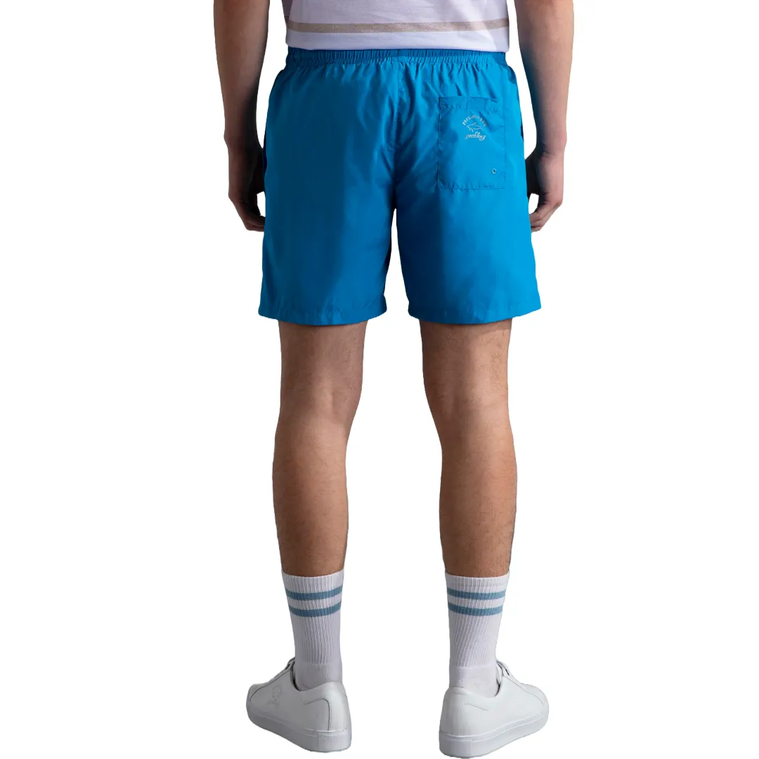 Paul & Shark Logo Swim Shorts - Turquoise