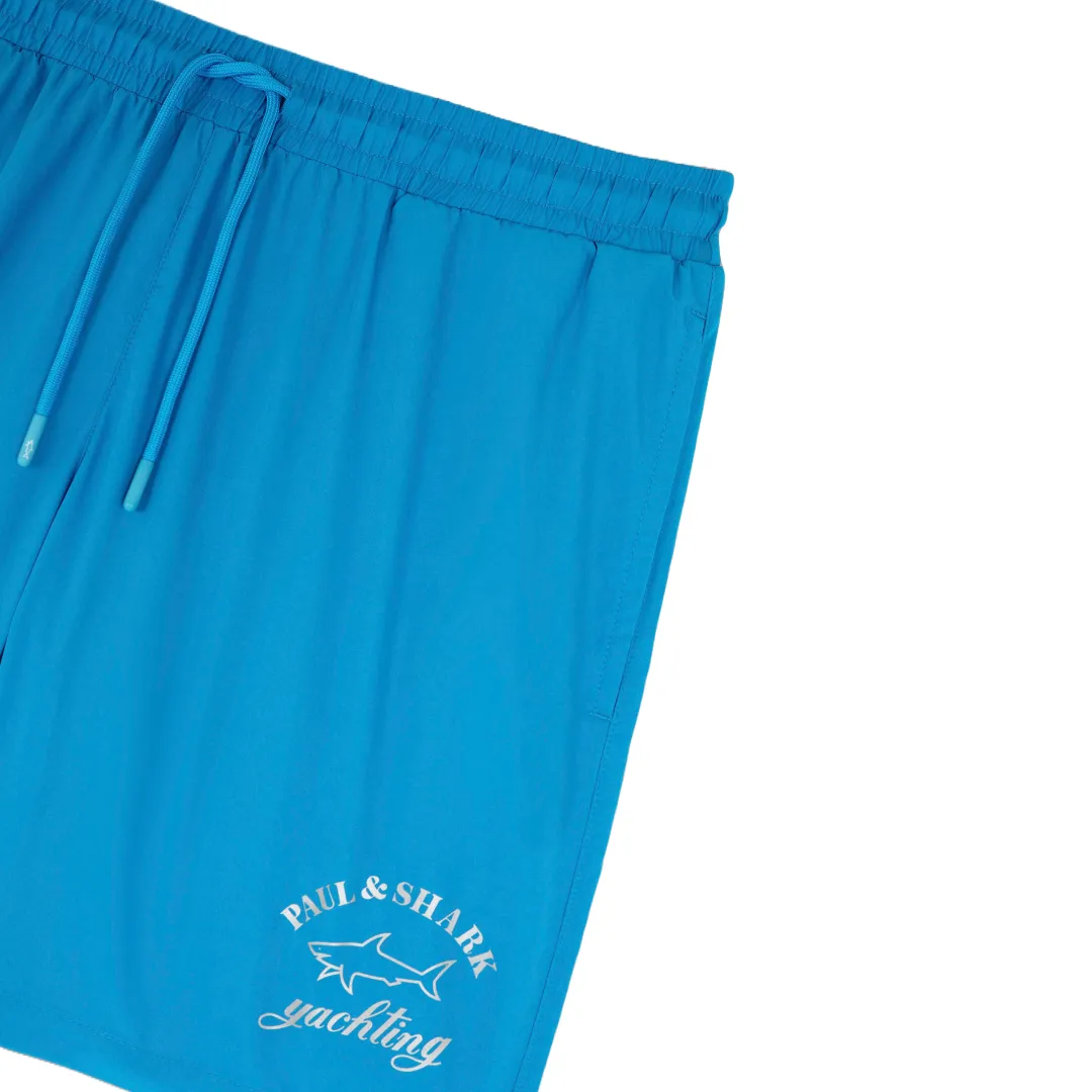 Paul & Shark Logo Swim Shorts - Turquoise