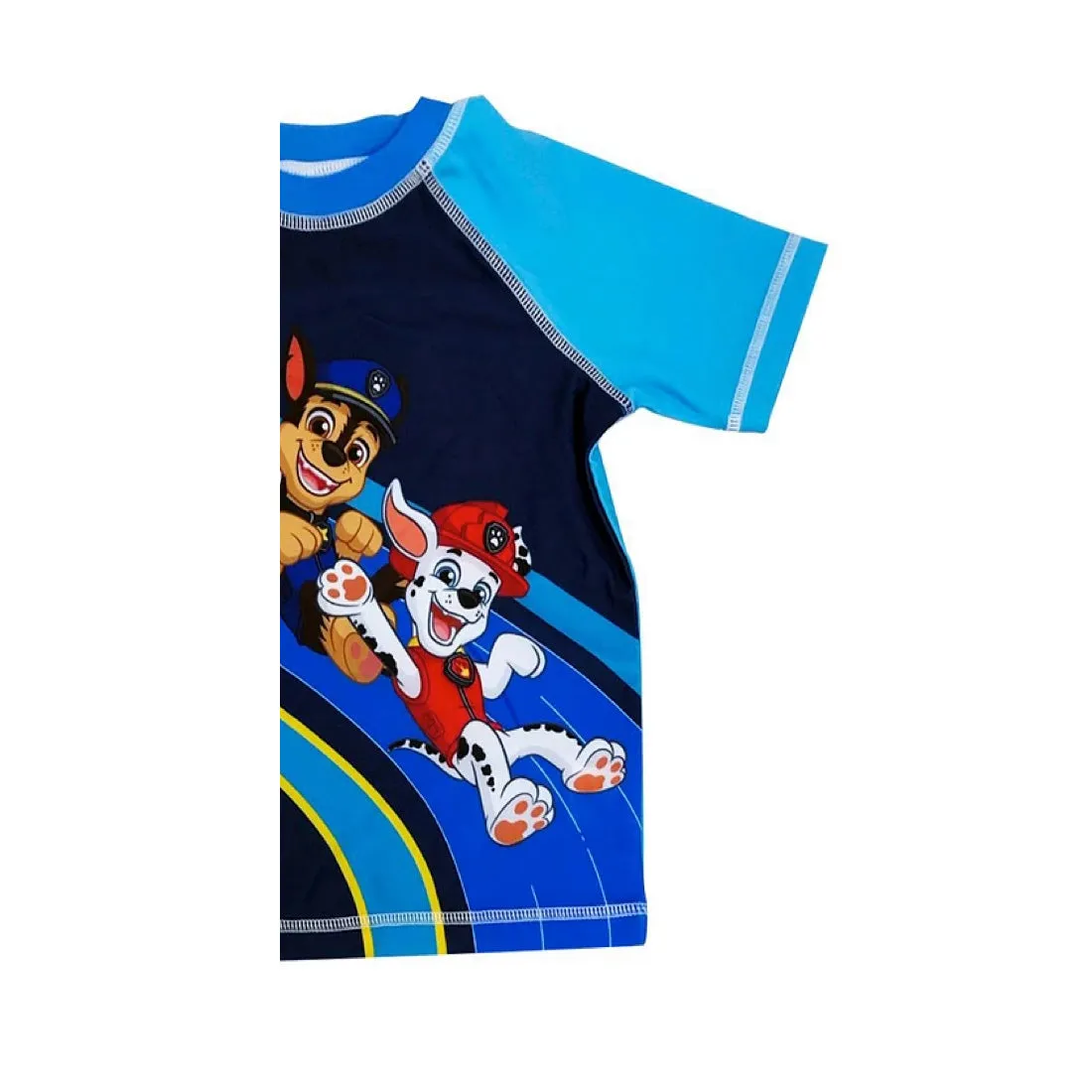 Paw Patrol Toddler Swimsuit Boys Rash Guard and Swim Trunks Set Two Piece