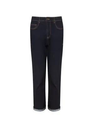 Petite Eda Organic Cotton Stretch Boyfriend Jeans | Dark Denim