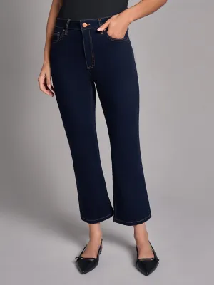 Petite High Rise Cropped Kick Flare Jeans