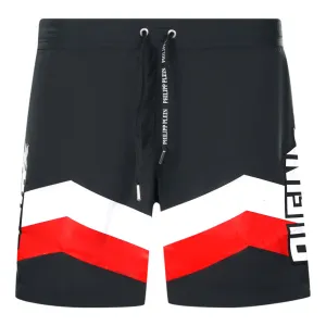 Philipp Plein Mens Cupp06M01 99 Swim Shorts Black