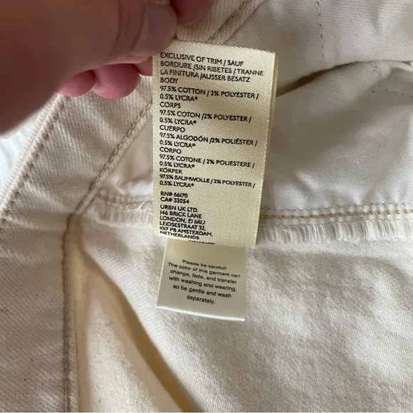 Pilcro by Anthropologie Ivory Chino Shorts NWT Size 31 Beige High Rise
