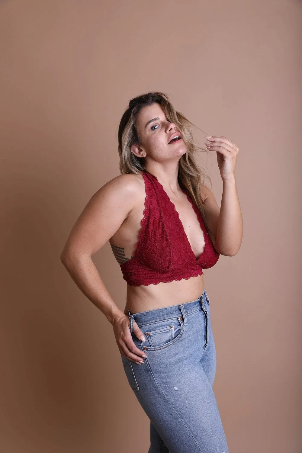 Plus Halter Top Bralette - 3 colors
