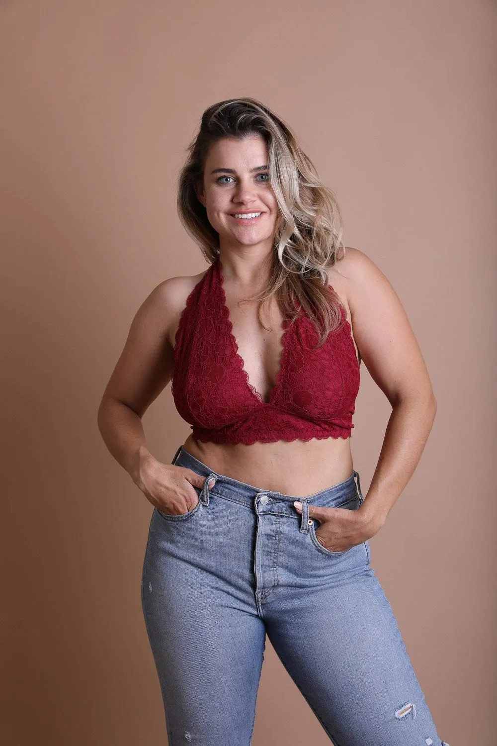 Plus Halter Top Bralette - 3 colors