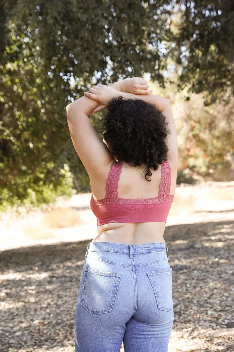 Plus Lace Trim Padded Bralette - 6 colors