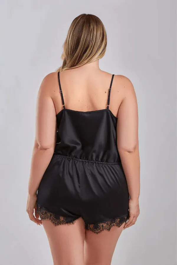 Plus Size Abigail Romper- Black