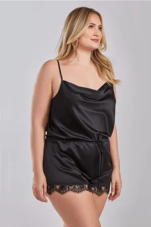 Plus Size Abigail Romper- Black