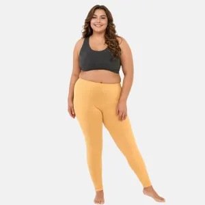 Plus Size Leggings For Women | High Waist | Ankle Length | Soft Cotton & Elastane Blend | Non-See-Through | Gusset Crotch Prevents Ripping